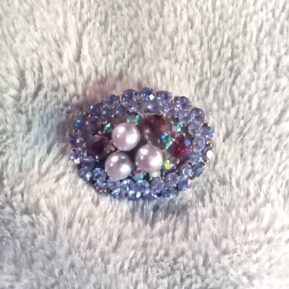 Purple Rhinestone Broach - Picture 2 of 6